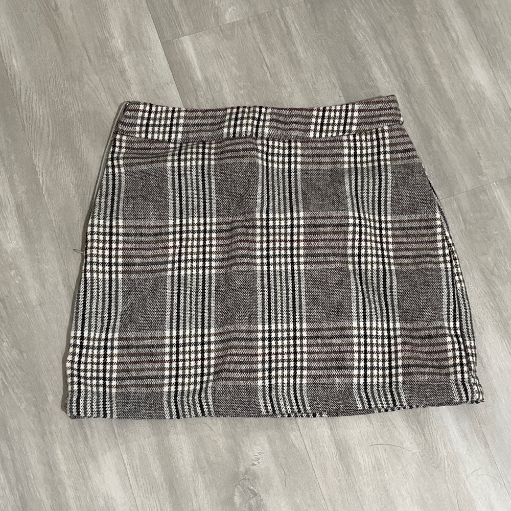 plaid mini skirt